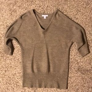 Tan metallic sweater